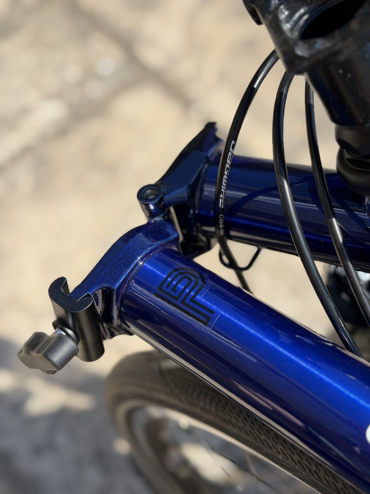 Brompton P Line 4-Speed Folding Bike Bolt Blue Lacquer All Original Accessories
