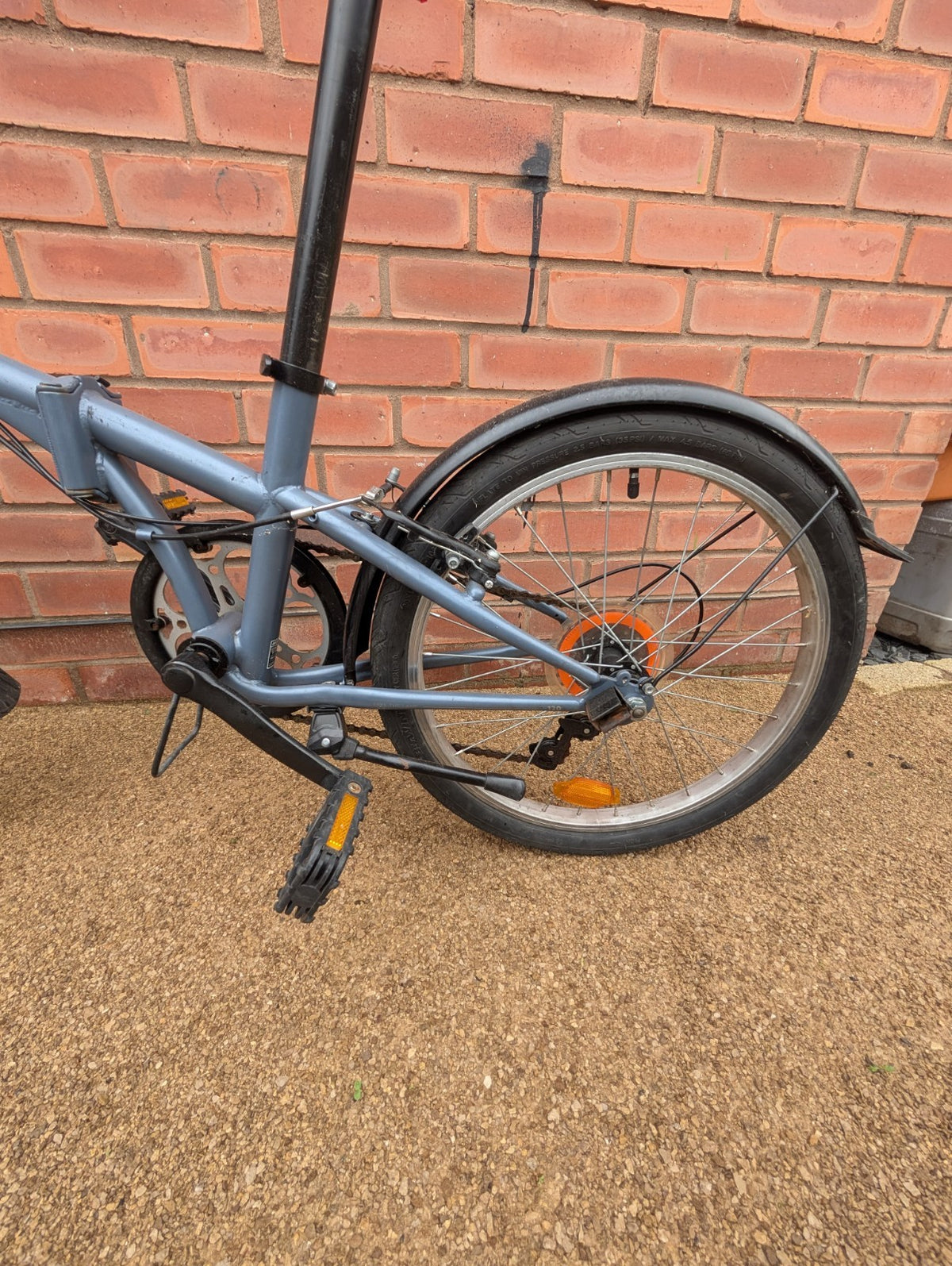 Oxylane Folding Bike Blue 6 Speed Commuter Bicycle