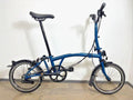 Brompton C Line 6 Speed 2024 Mid Handlebar Folding Bike - Ocean Blue