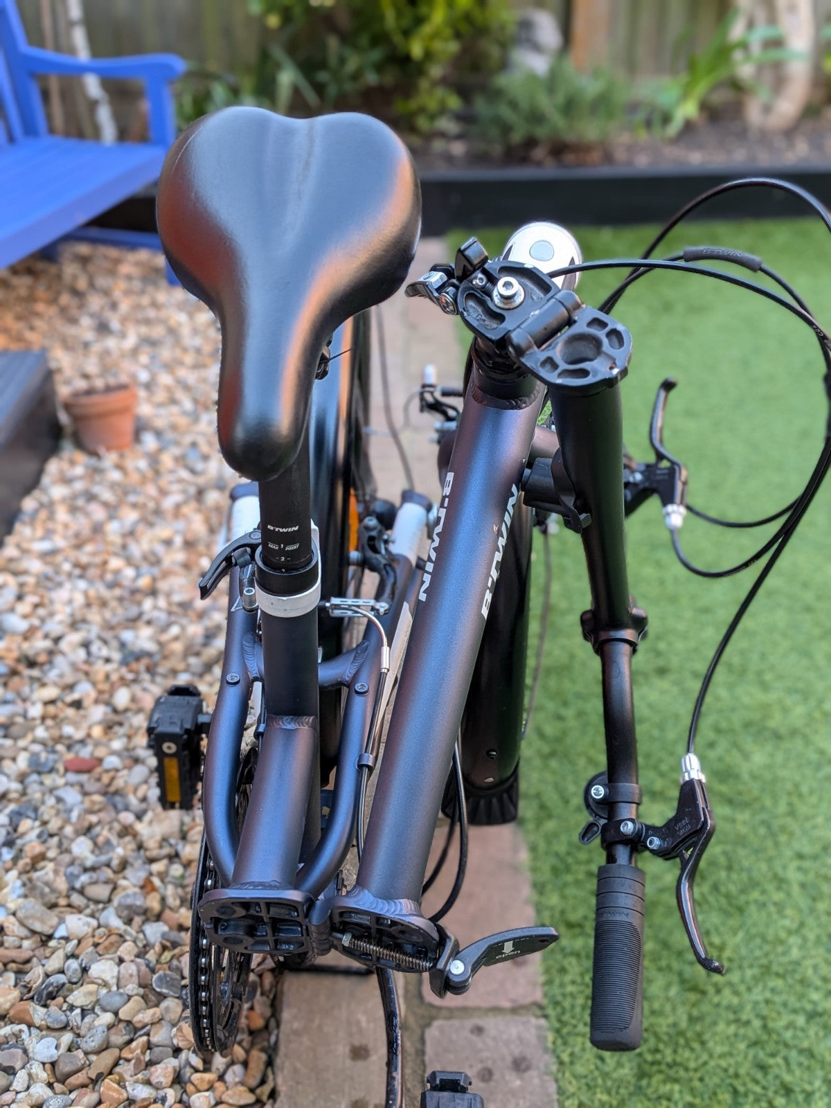 BTWIN Tilt 500 Folding Bike 20-inch Blue Great Condition