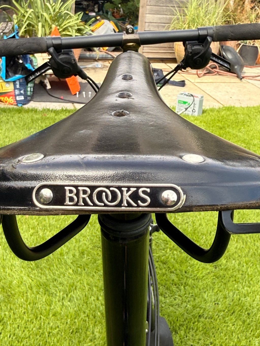 Brompton S6L Black Edition Black Lacquer 6 Speed Brooks B17 + Pump