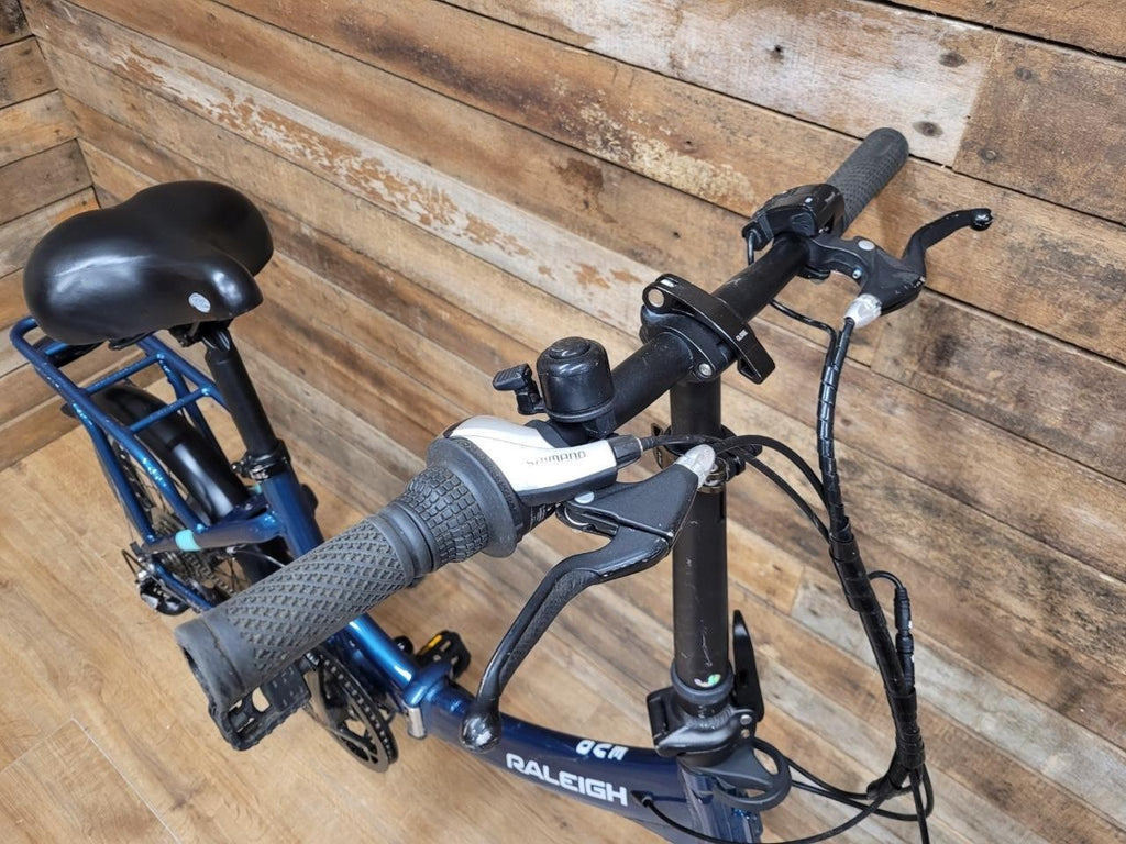 Raleigh Evo Electric Folding Bike 20 Inch Shimano Gears Blue No Battery