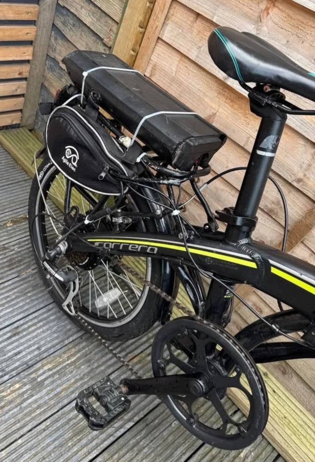 Carrera Crosscity Folding Bike Pedal  battery power assist