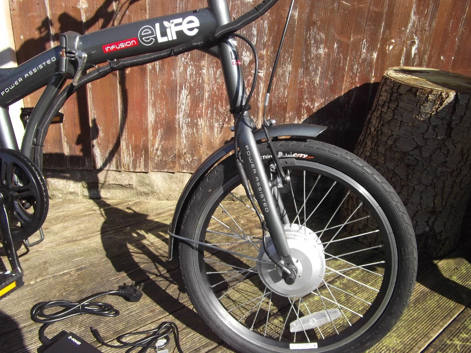 folding bike for adults, Grey, eLife Infusion, hardly used