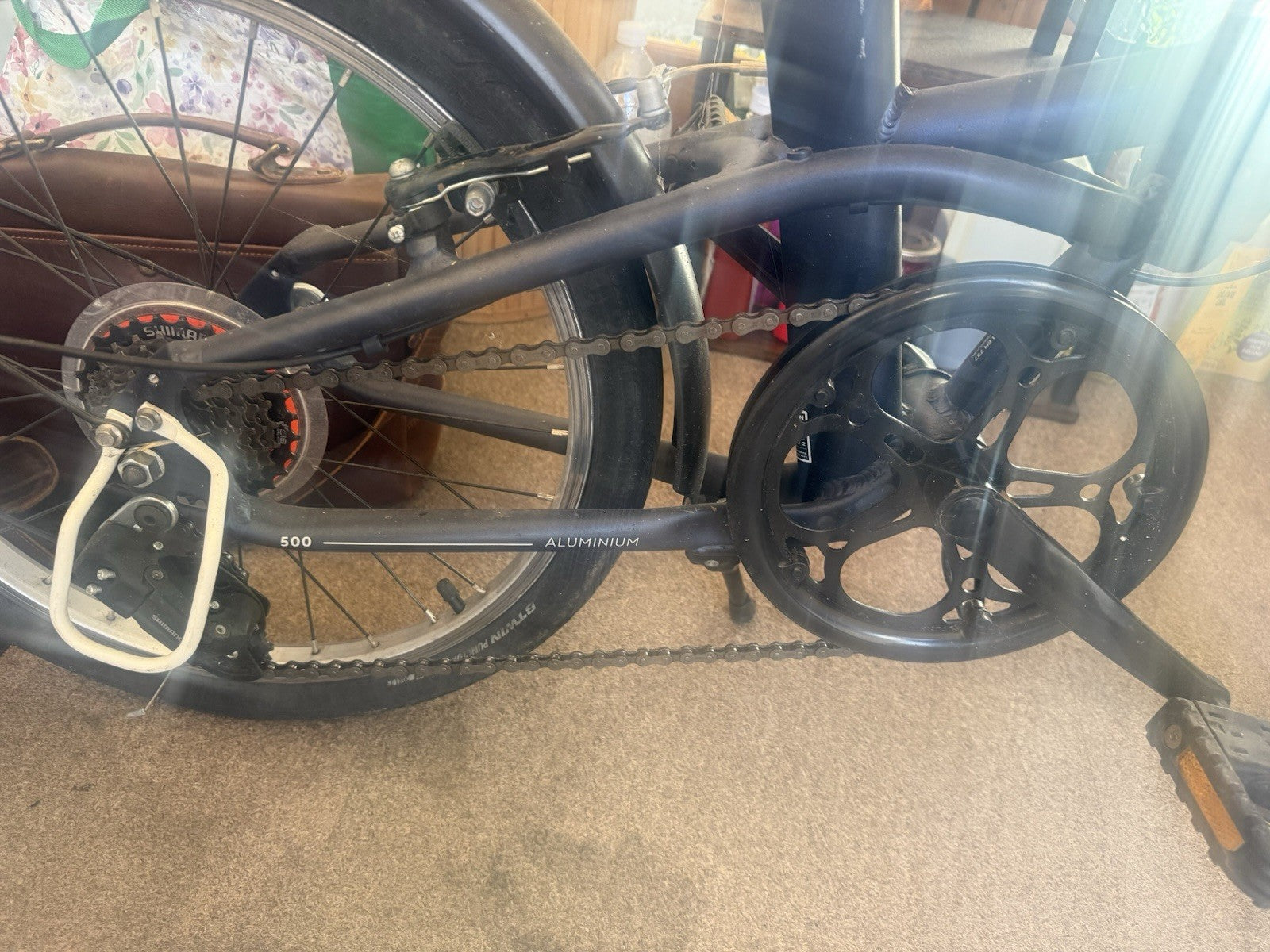 Oxylane Tilt 500 Foldable Bicycle Dark Blue 7-Speed