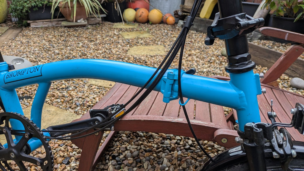 Brompton C Line Black Edition - 6 speed  folding Bike - Sky Blue - VGC!