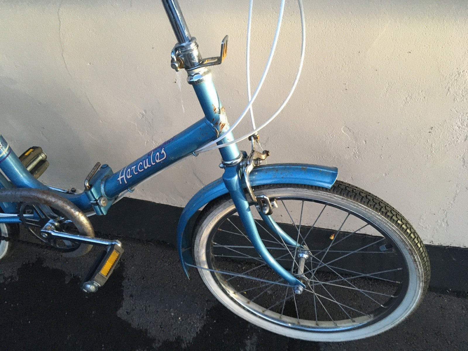 Vintage Hercules Compact folding bike Stowaway Shopper fold up Raleigh Retro LDN