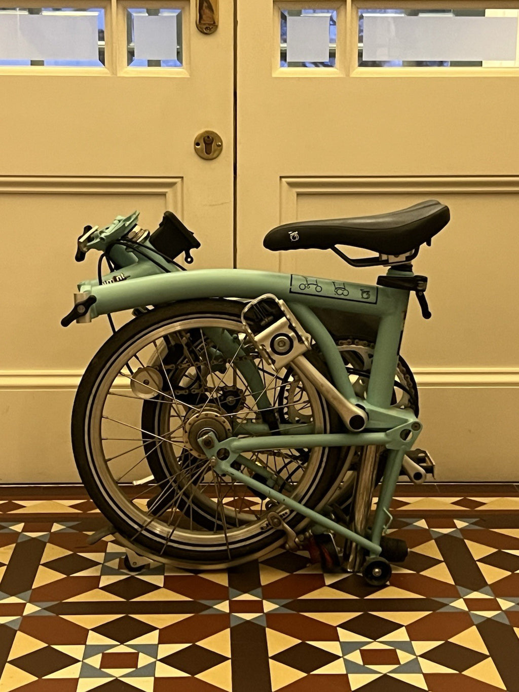 Brompton M3L Folding Bike Blue with Carry Bag