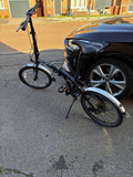 Carrera Folding Bike 20 in Black/Silver Hub Gears Flat Bar Mudguards Kickstand