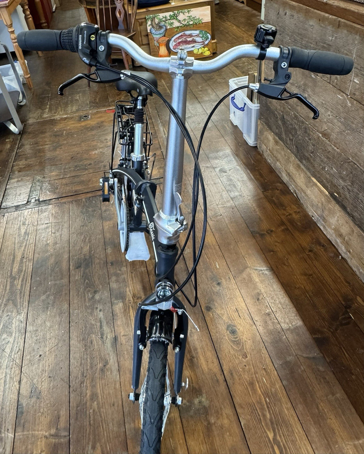 Denver Classic 001 Folding Bike 7 Speed with Lights, Rack and Mudguards