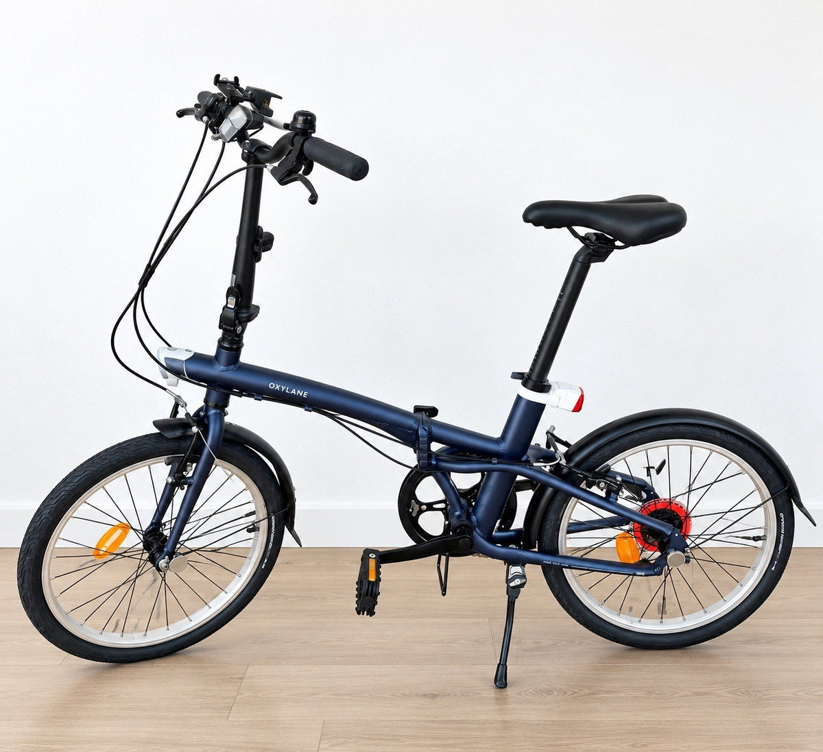 B'TWIN 500 20in Aluminium Folding Bike 7-Speed Dark Blue - Excellent Condition