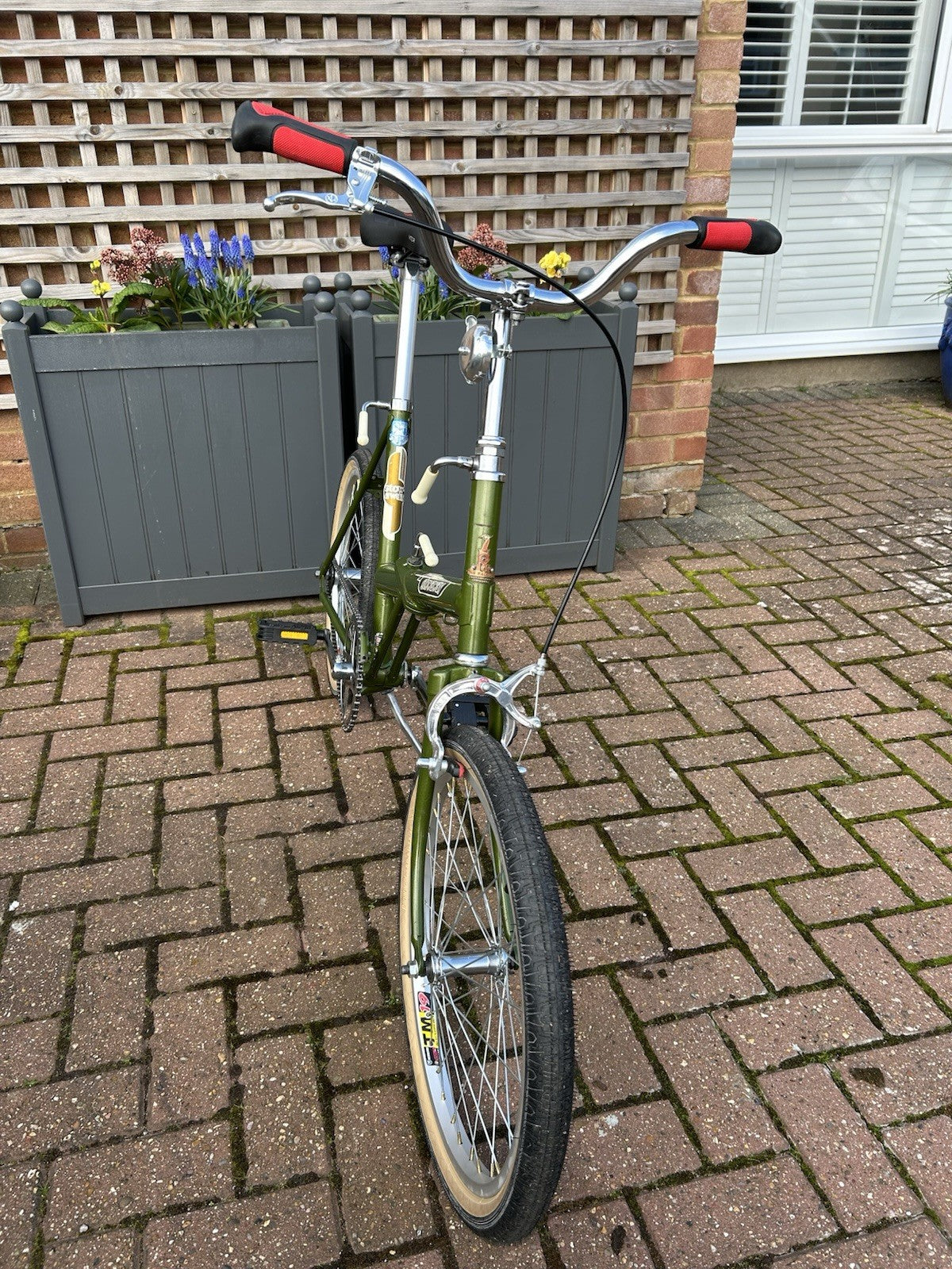 Pair of Customised Retro Nottingham-built Steel Raleigh Stowaway Folding Bikes