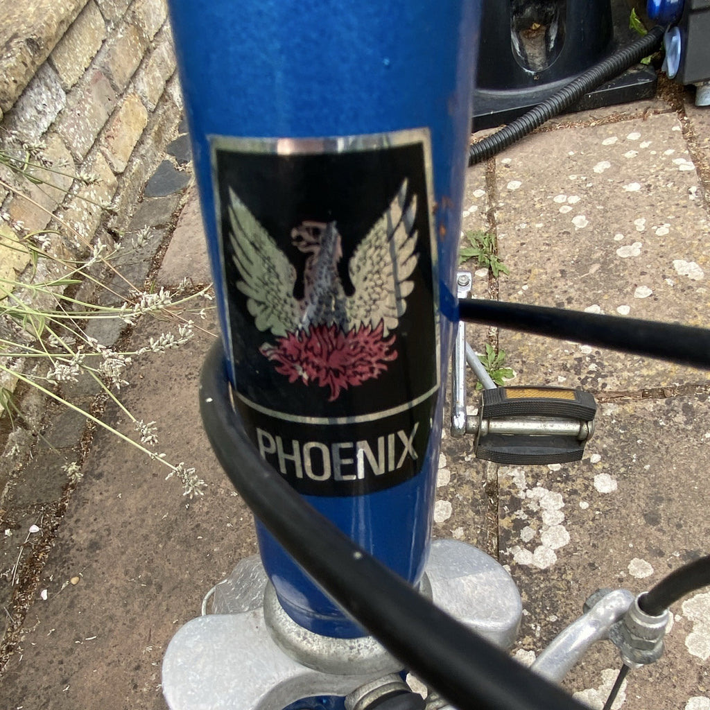 Phoenix Pathfinder Single Gear Foldable Bike with Rear Rack Blue
