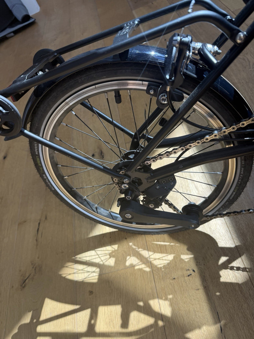 Brompton P Line Roller Frame In Bolt Blue 4 Speed