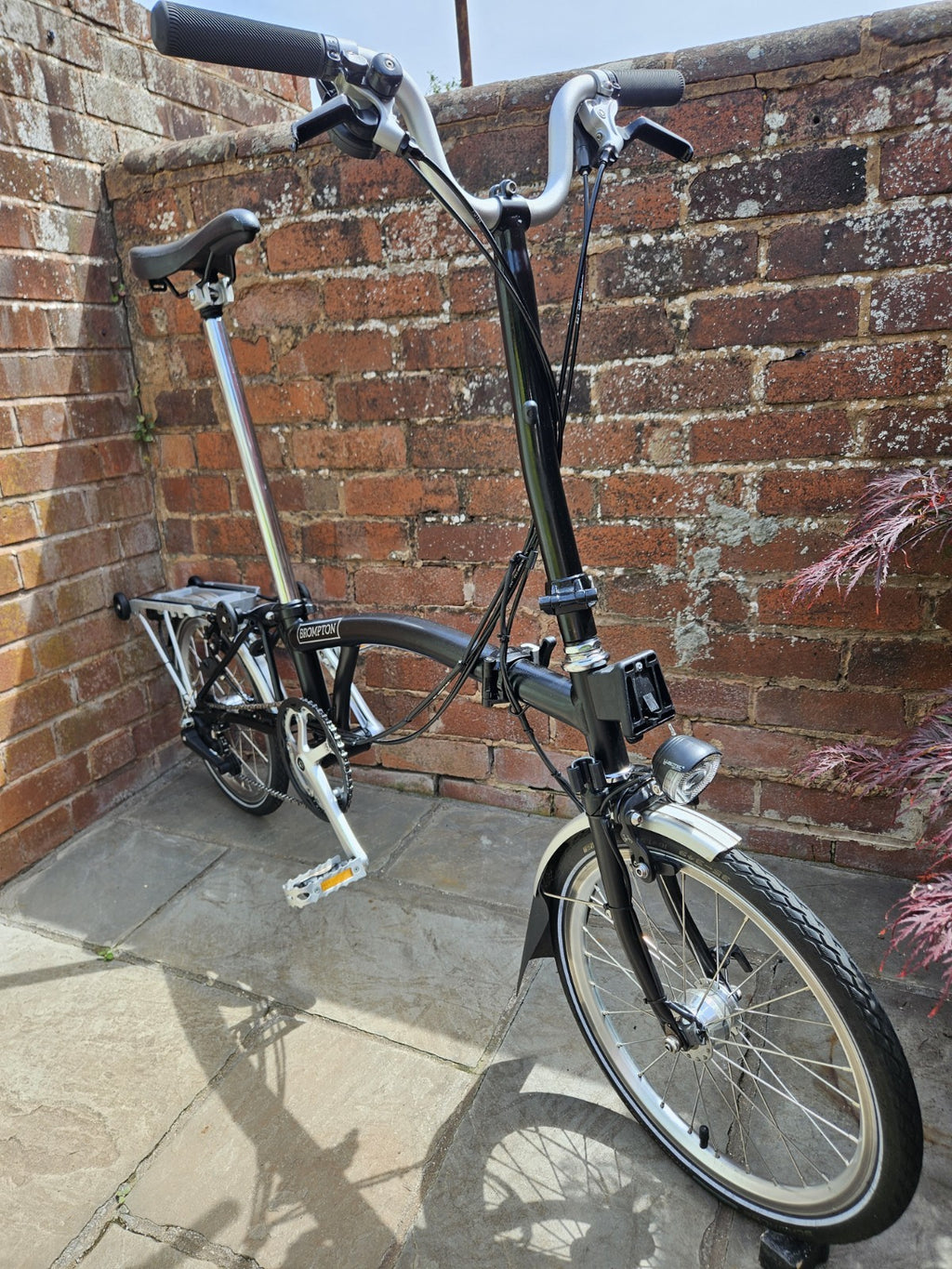 Brompton C Line M6R (6 Speed)  Folding Bicycle - Tempest Blue with front BAG
