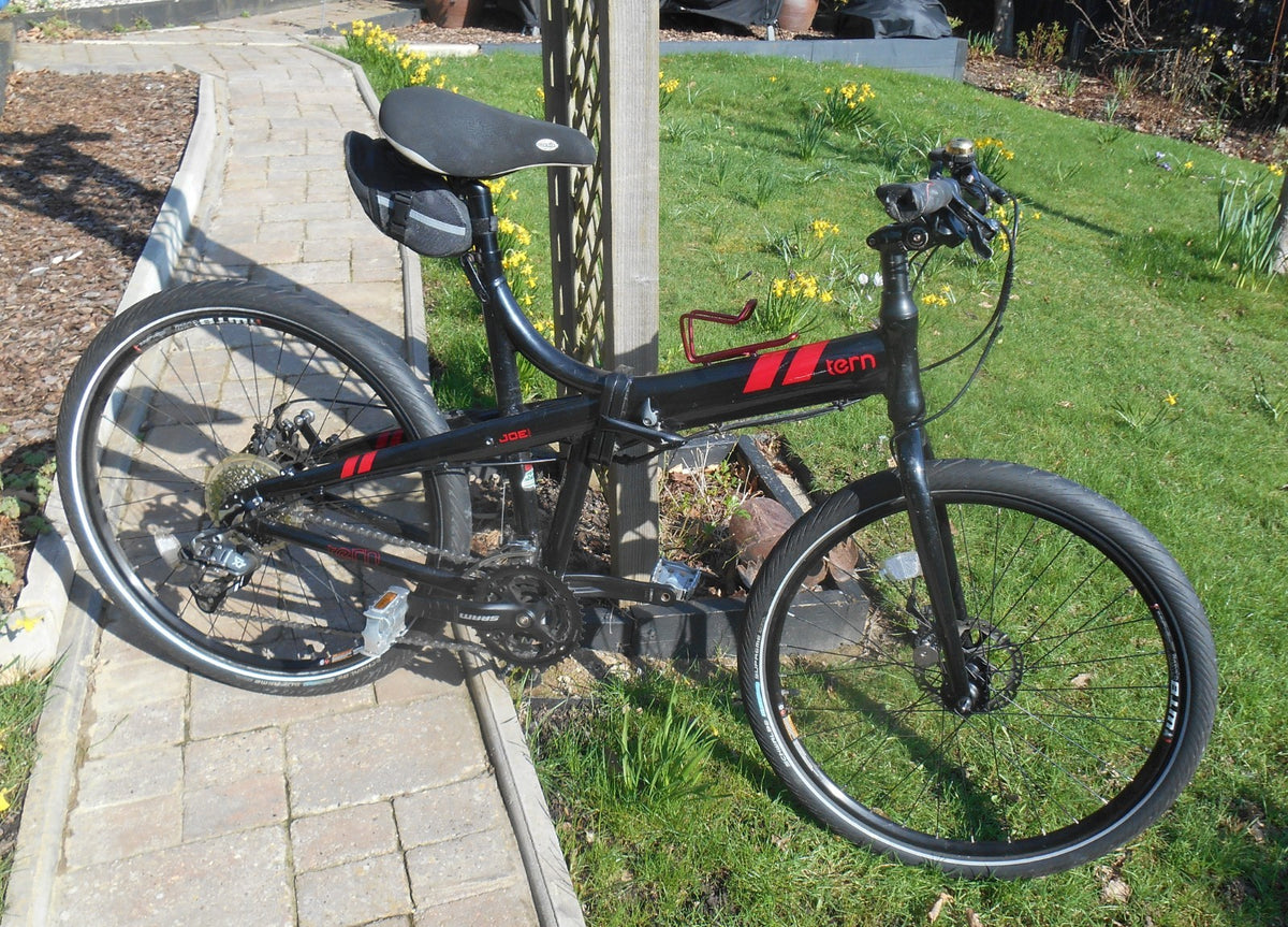 Two Tern Joe folding bikes with stow bags