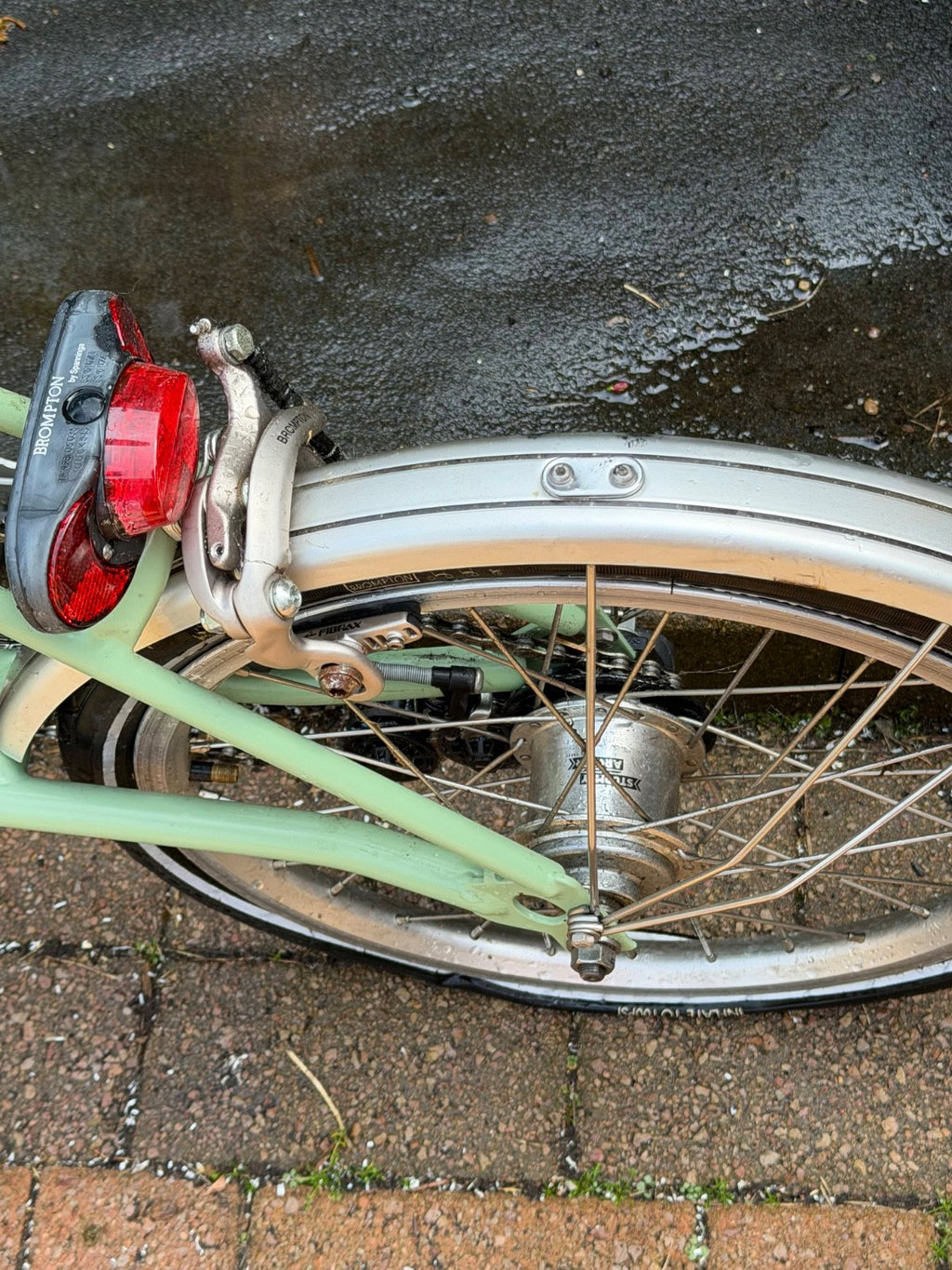 brompton folding bike 6 speed. Light green. Bike not used much