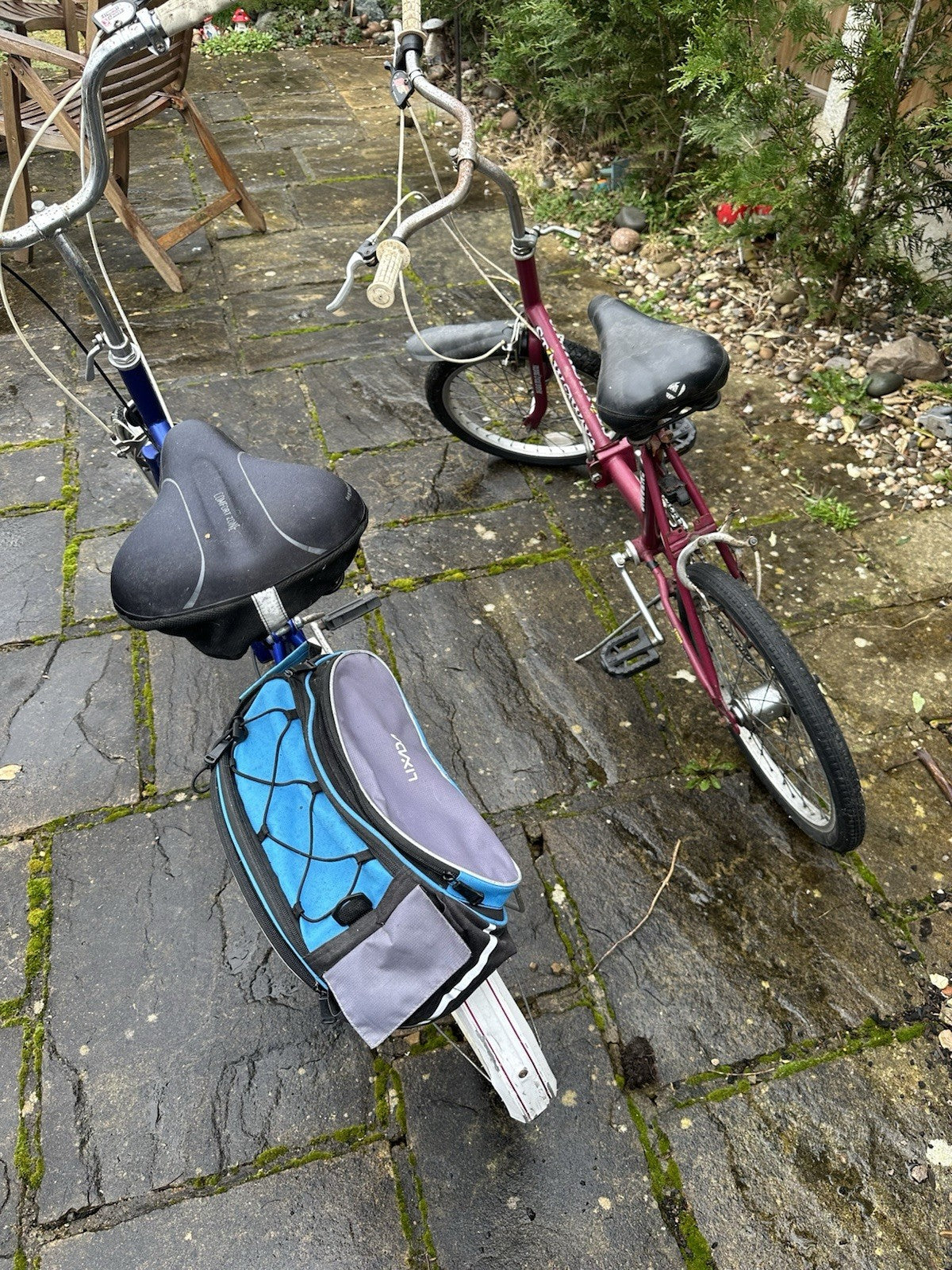 STOWAWAY 3 FOLDABLE BIKES X2 (burgundy/blue)