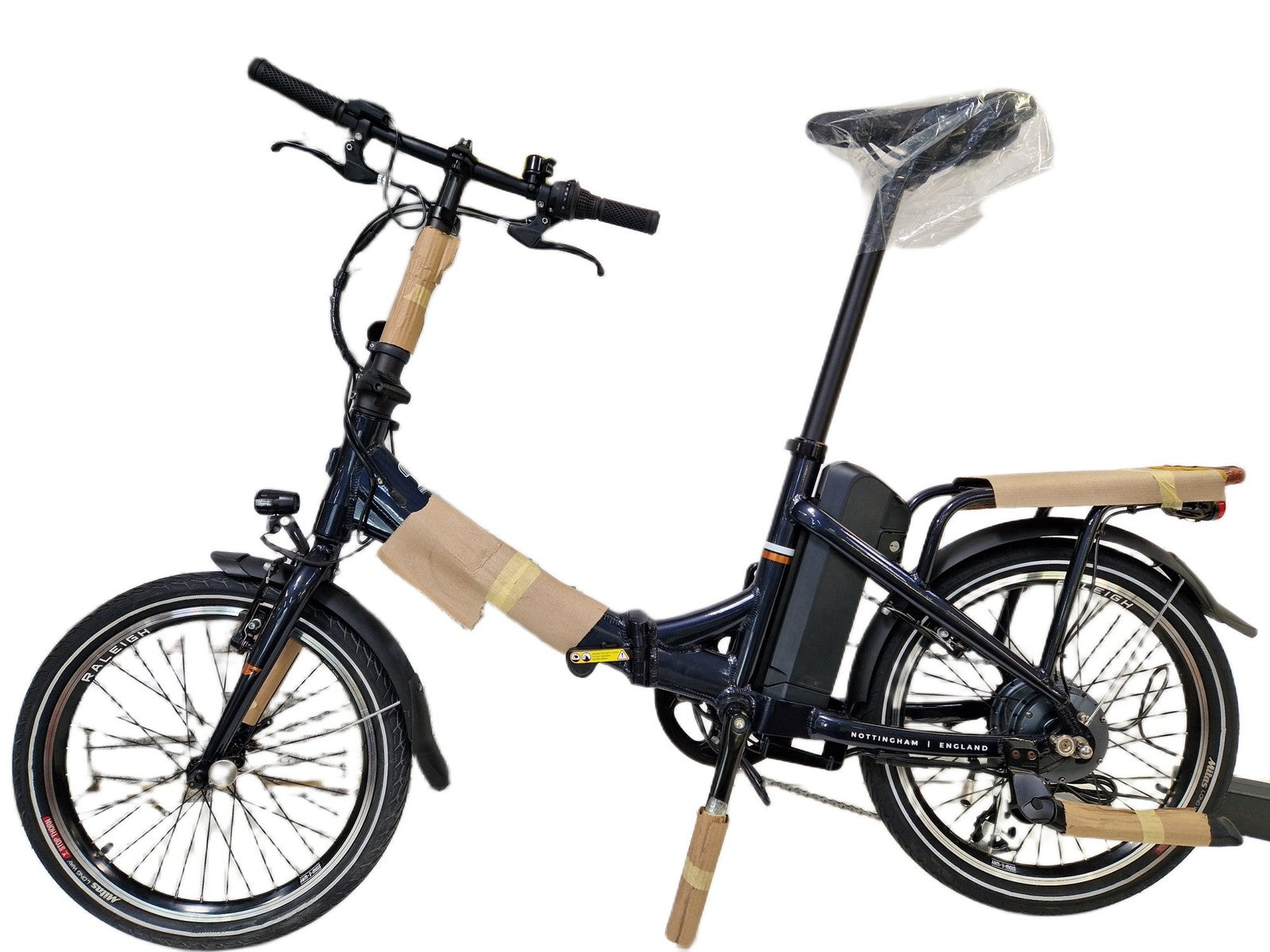 Raleigh Stow--E--Way Folding 7-Speed 20" Wheel Alloy Bike - Blue (Broken Stand)