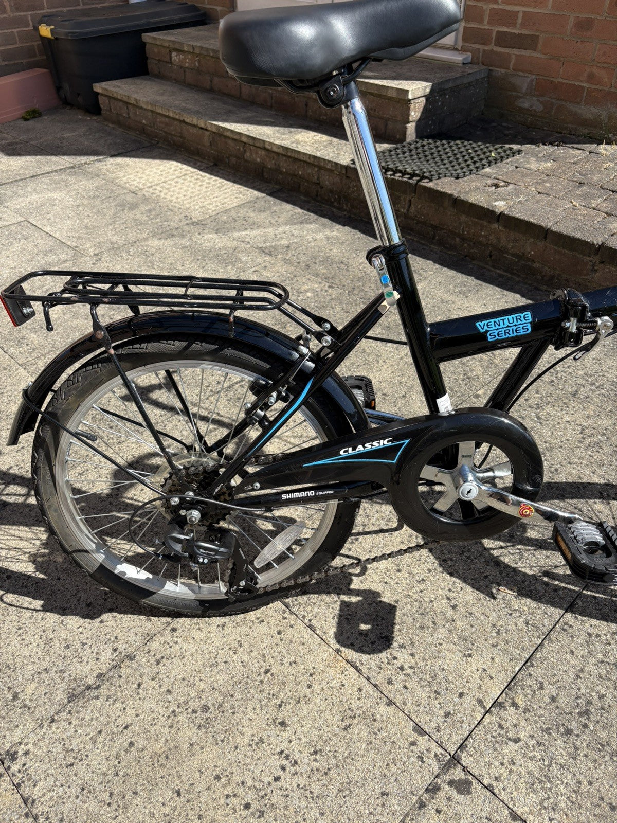 2 x Adults Black Classic Saker Folding Bike Venture Series 20" Shimano 6-speed