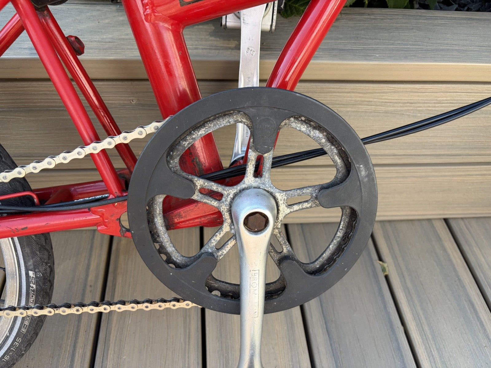 Brompton Red Folding Bike 3-Speed Bicycle