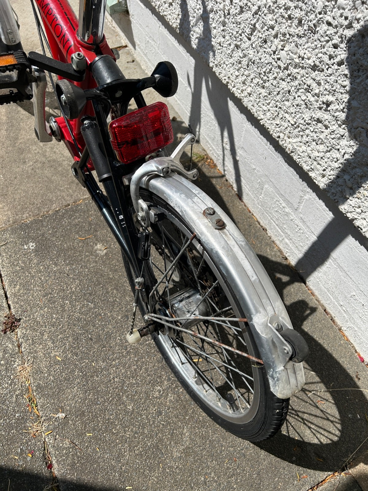 Brompton Folding Bike T5  Frame number 12616  colour red 1993