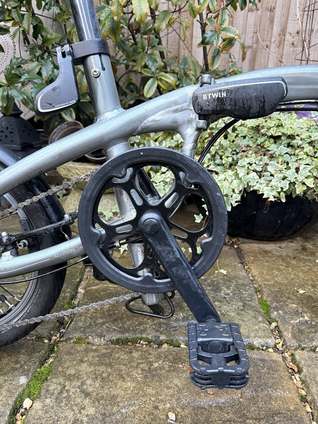 Btwin, Ultra-Compact Fold Bicycle. Aluminium Frame. Comet Grey