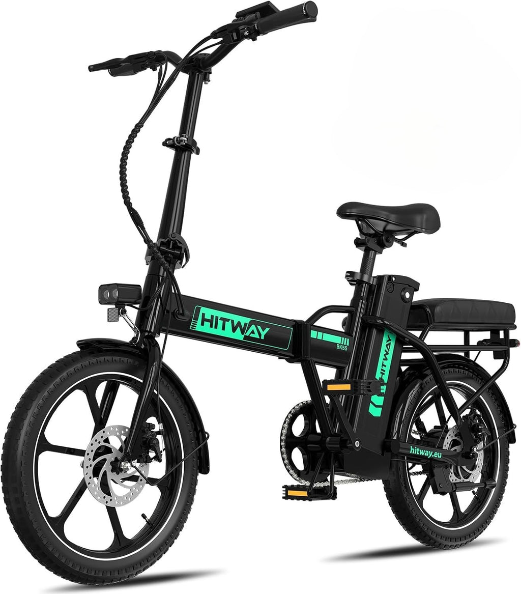 HITWAY BK5S 16 Inch Folding Bike 100km Range Black