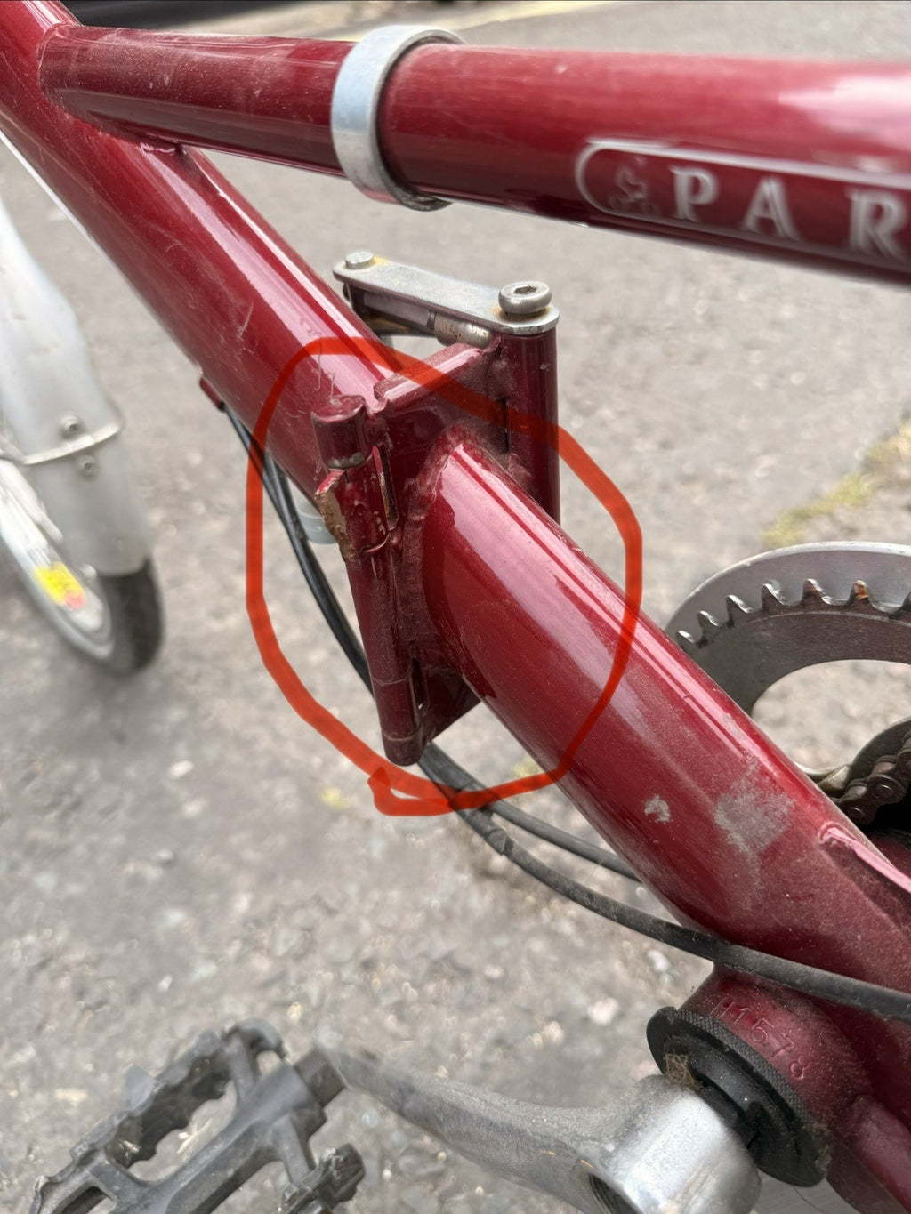 Phillips Sparta Red 20in Folding Bike Rear Rack Mudguards Caliper Brakes