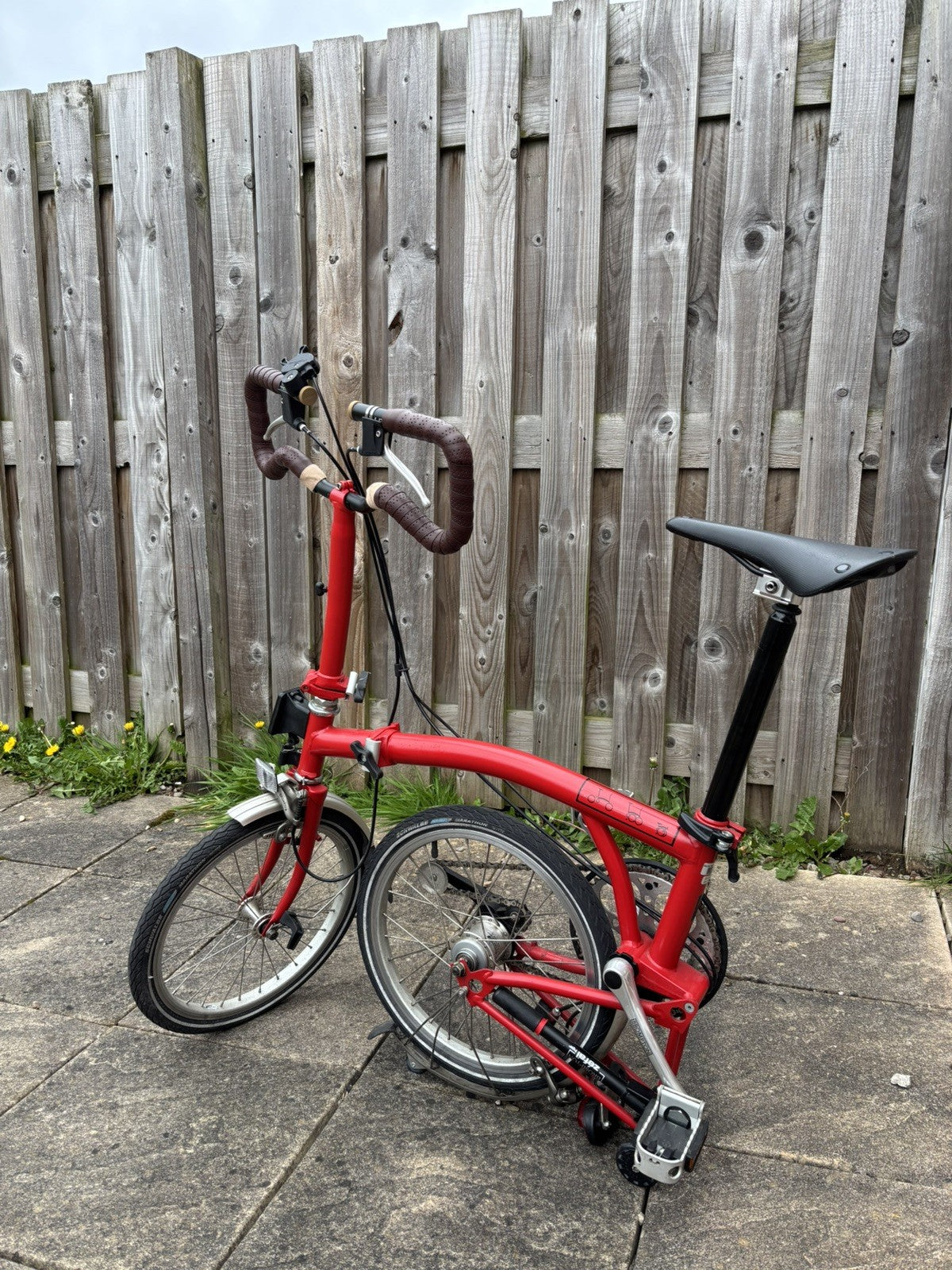 Brompton 2006 M3L Folding Bicycle 3-Speed in Red with many accessories
