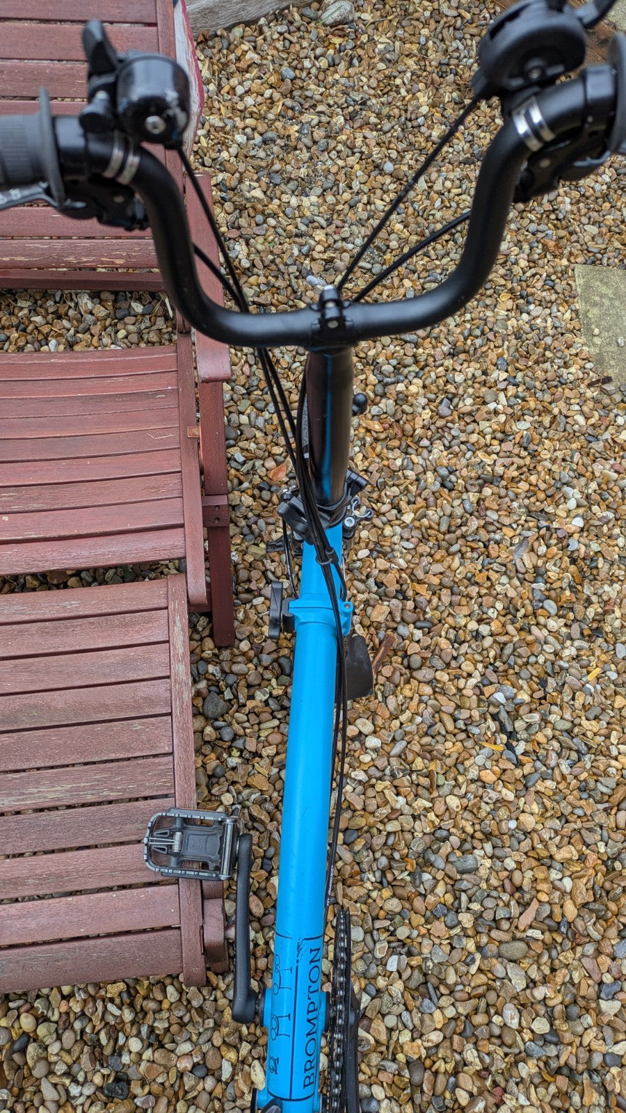Brompton C Line Black Edition - 6 speed  folding Bike - Sky Blue - VGC!