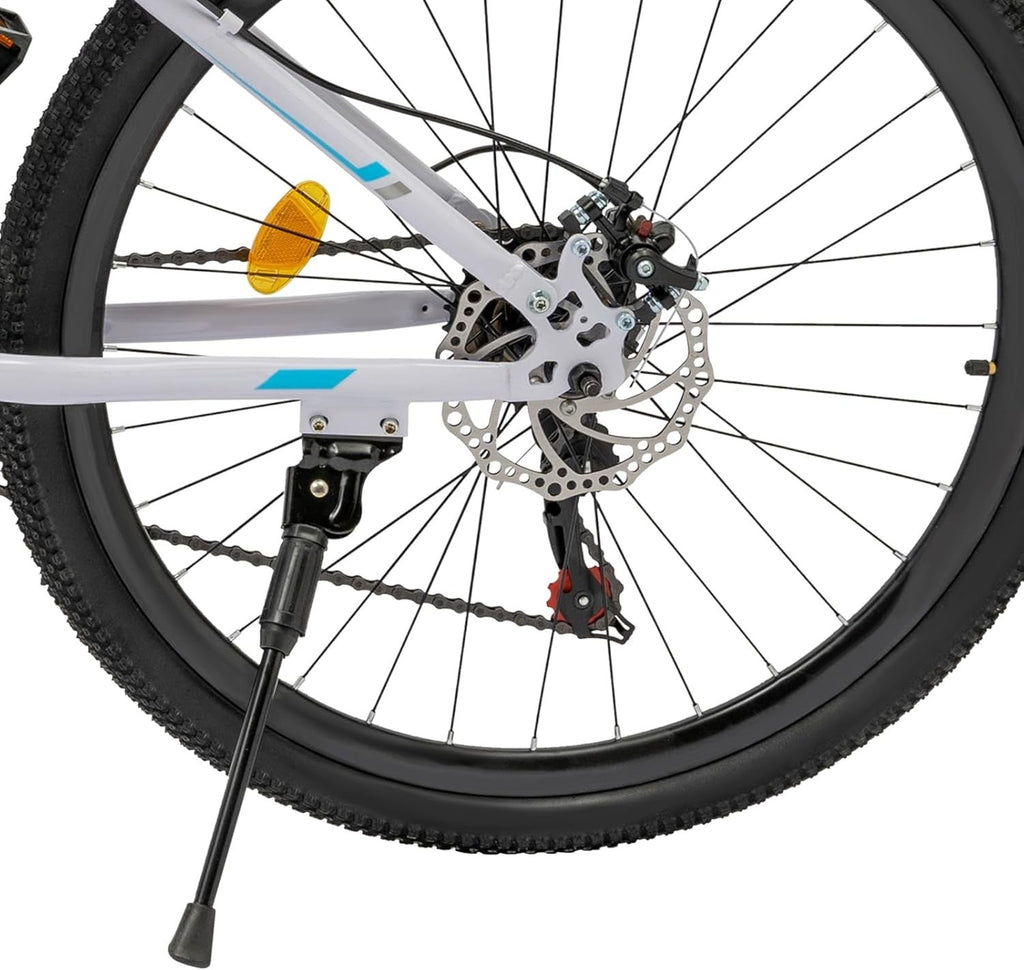 26" Folding Mountain Bike 21 Speed Dual Disc Full Suspension Trail MTB