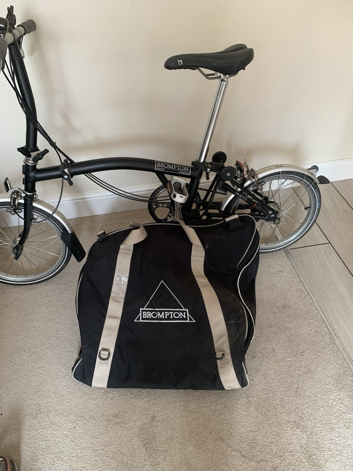 Brompton Folding Bike 3-Speed, Black