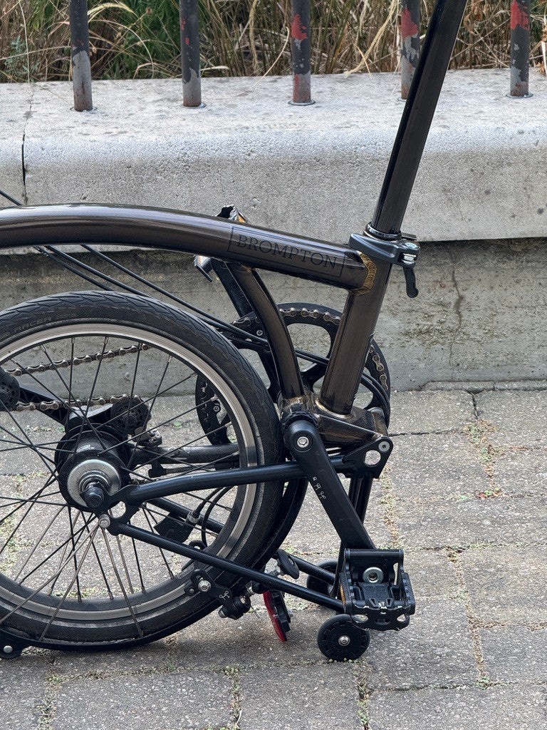 Brompton C Line 12-Speed Folding Bike Black Lacquer Used London N7