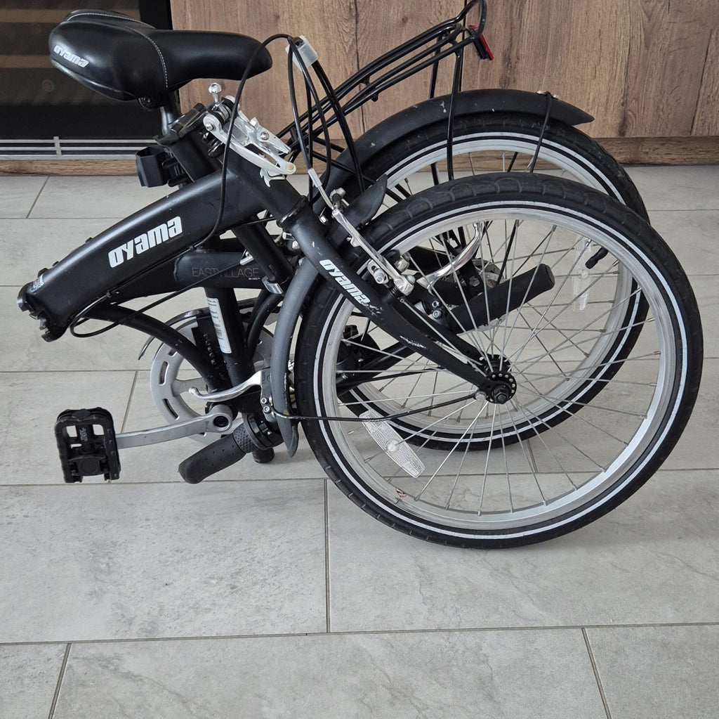 Oyama Eastvillage Folding Bike 3-Speed Shimano Nexus Hub Gears Twist Grip Black