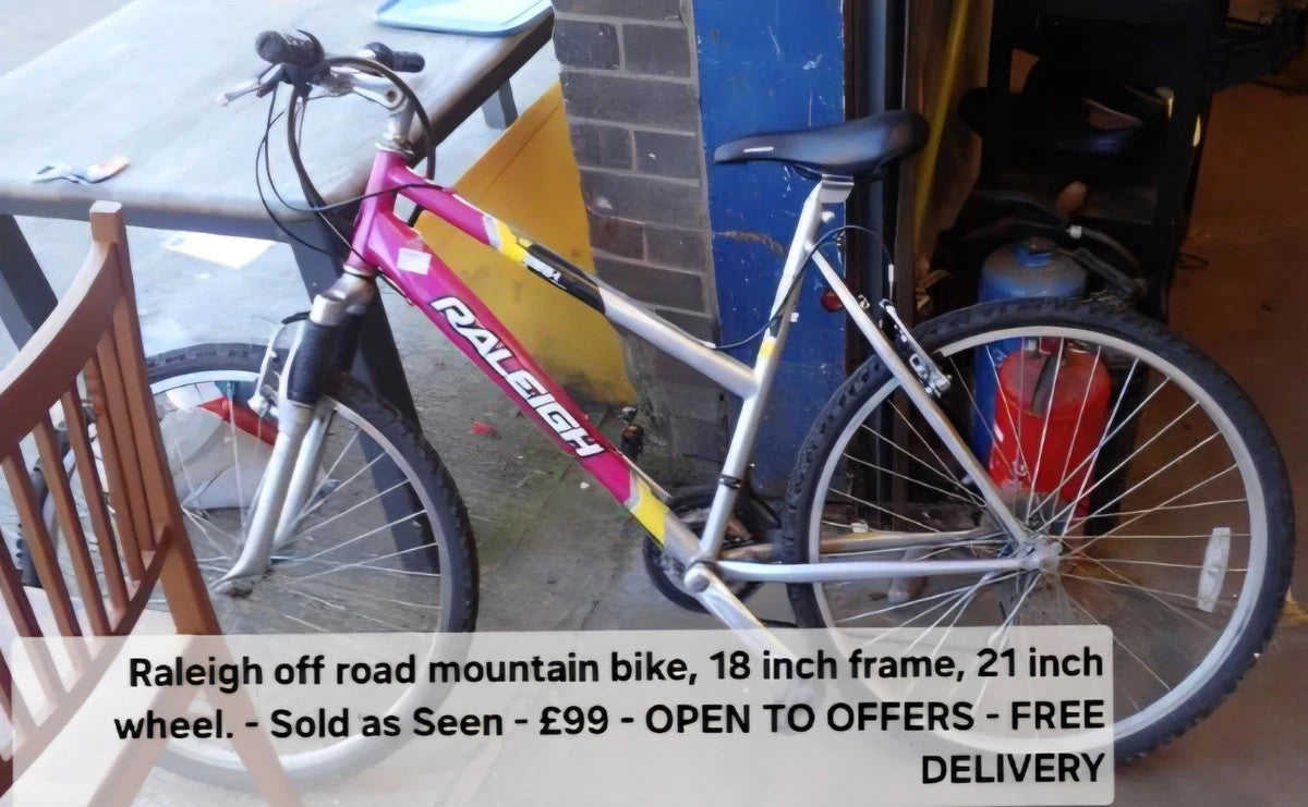 JOBLOT 20 Mountain Bikes &Others@£38/BIKE☆RALEIGH☆PEAUGEOT☆DIAMONDBK☆CARRERA🆓Dv