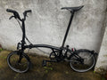 Brompton C Line Urban M2L 2-Speed Folding Bike Black 2022 Extended Seatpost