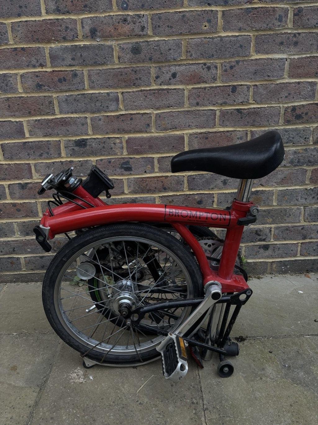 Brompton 16in Folding Bike Red/Black/Silver.