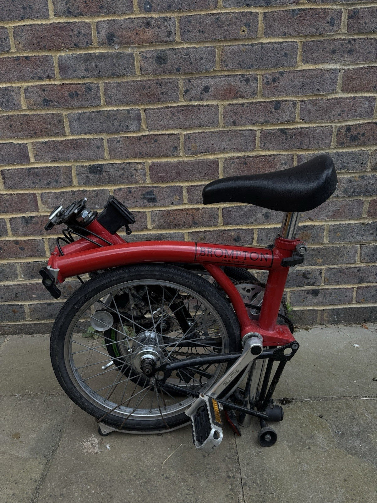 Brompton 16in Folding Bike Red/Black/Silver.