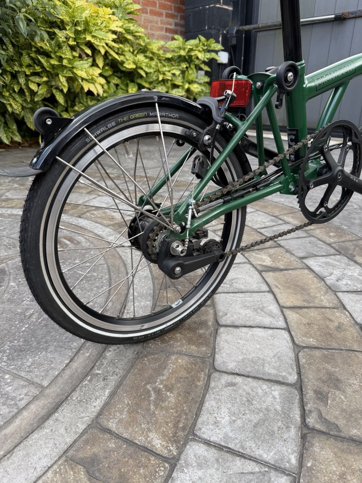 Brompton M6L C Line 6 Speed Folding Bike Green With Original Bag
