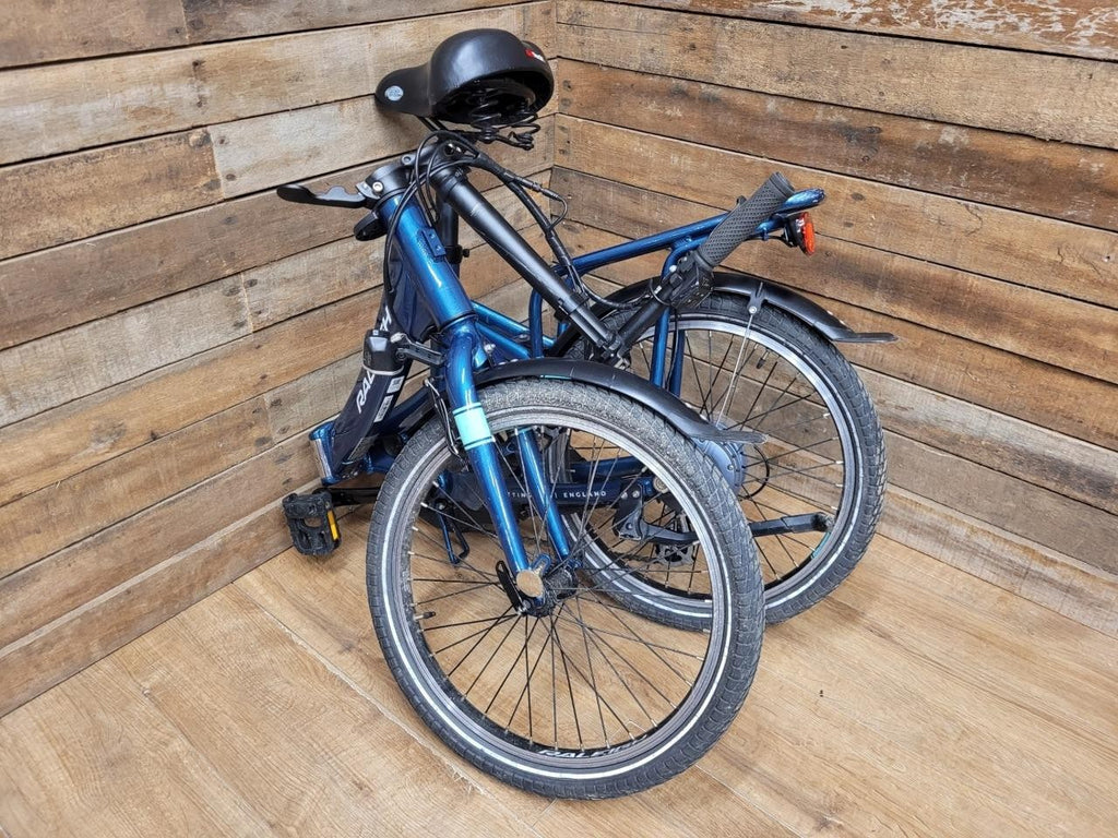 Raleigh Evo Electric Folding Bike 20 Inch Shimano Gears Blue No Battery