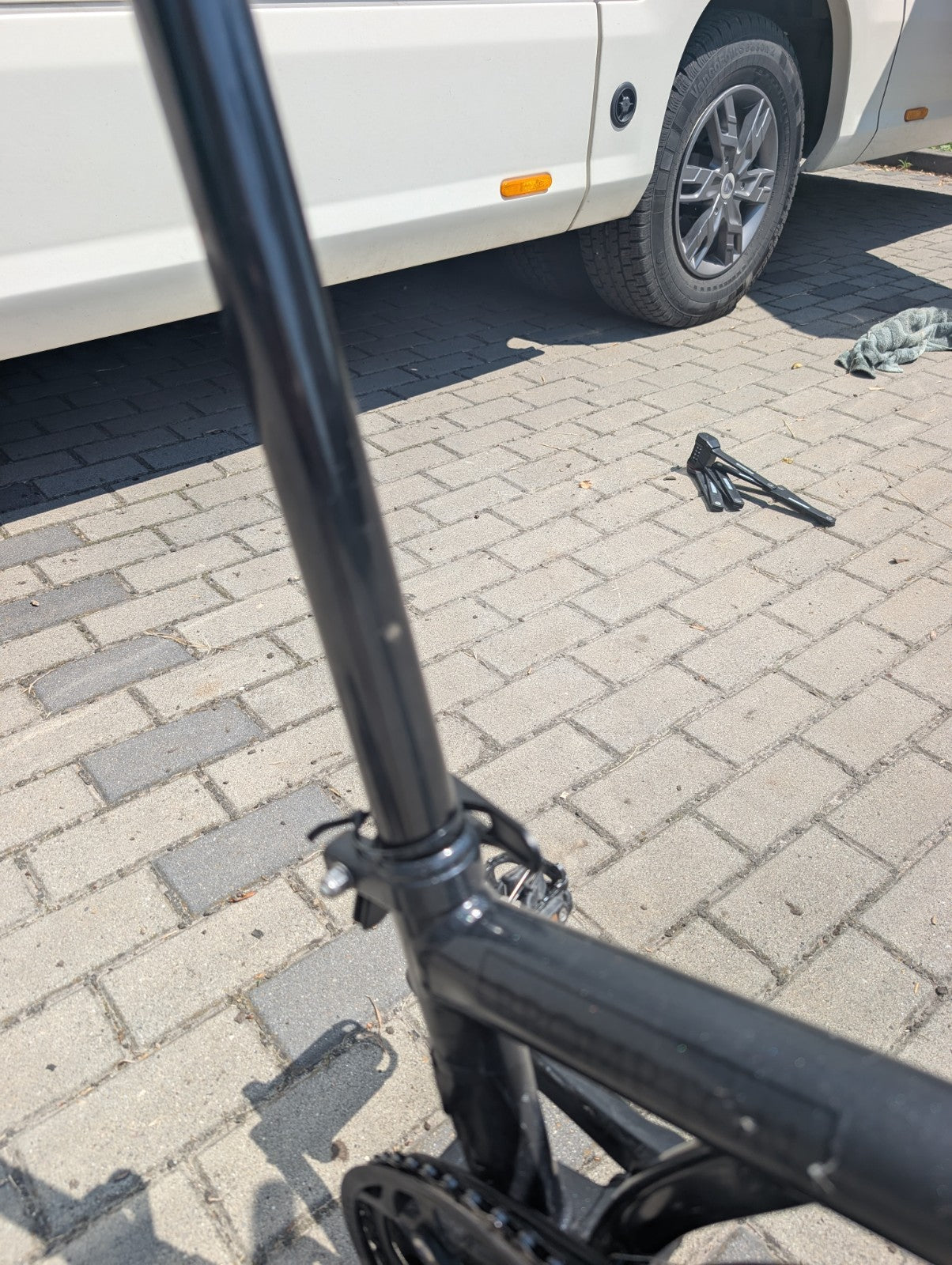 Brompton P Line 4 Speed 2023 Mid Handlebar Folding Bike - Midnight Black