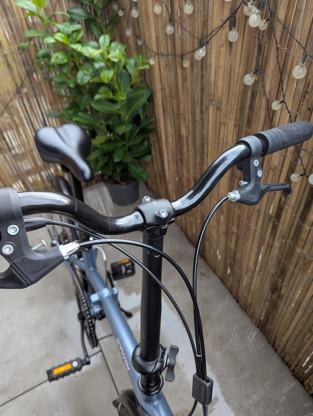 Btwin TILT 120 Blue Grey 6 Speed Folding Bike Compact B'Twin Great Condition
