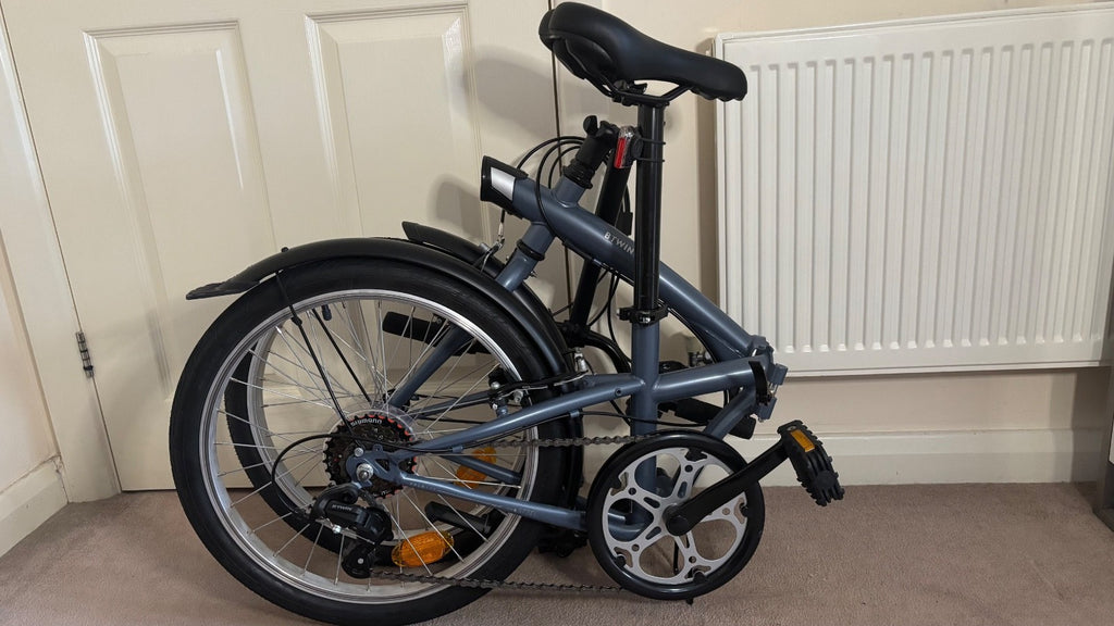 Decathlon B'Twin Folding Bike, with accessories