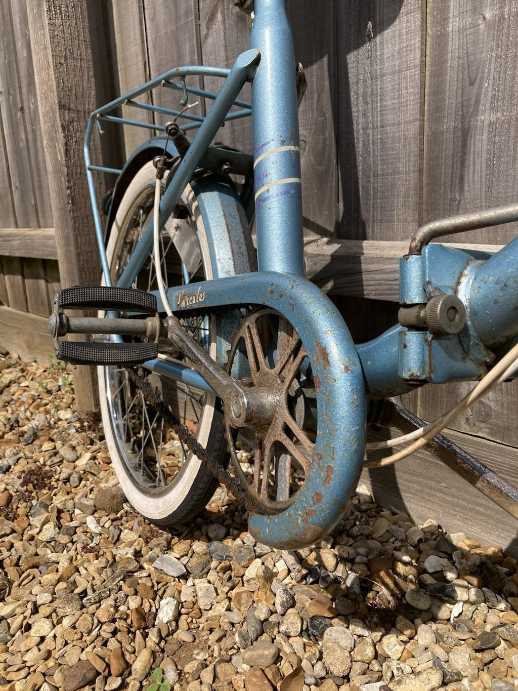 Raleigh Hercules Compact Folding Bike Vintage Stowaway Shopper, Fold-Up, Retro