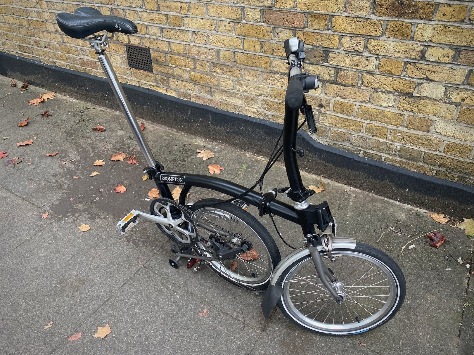 BROMPTON S2LX Folding Bike - Titanium and steel super light Black