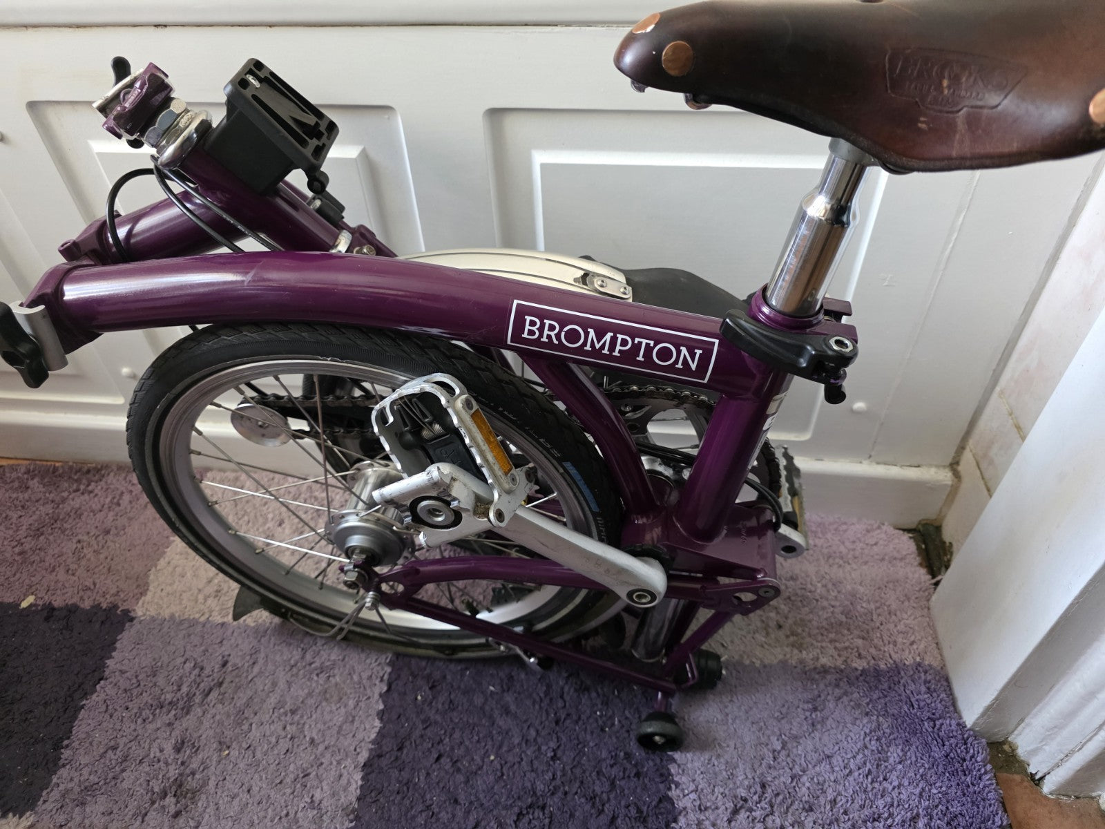 Brompton 3 Speed Bike  M Handle Bar  Good Condition , Brookes Leather Saddle