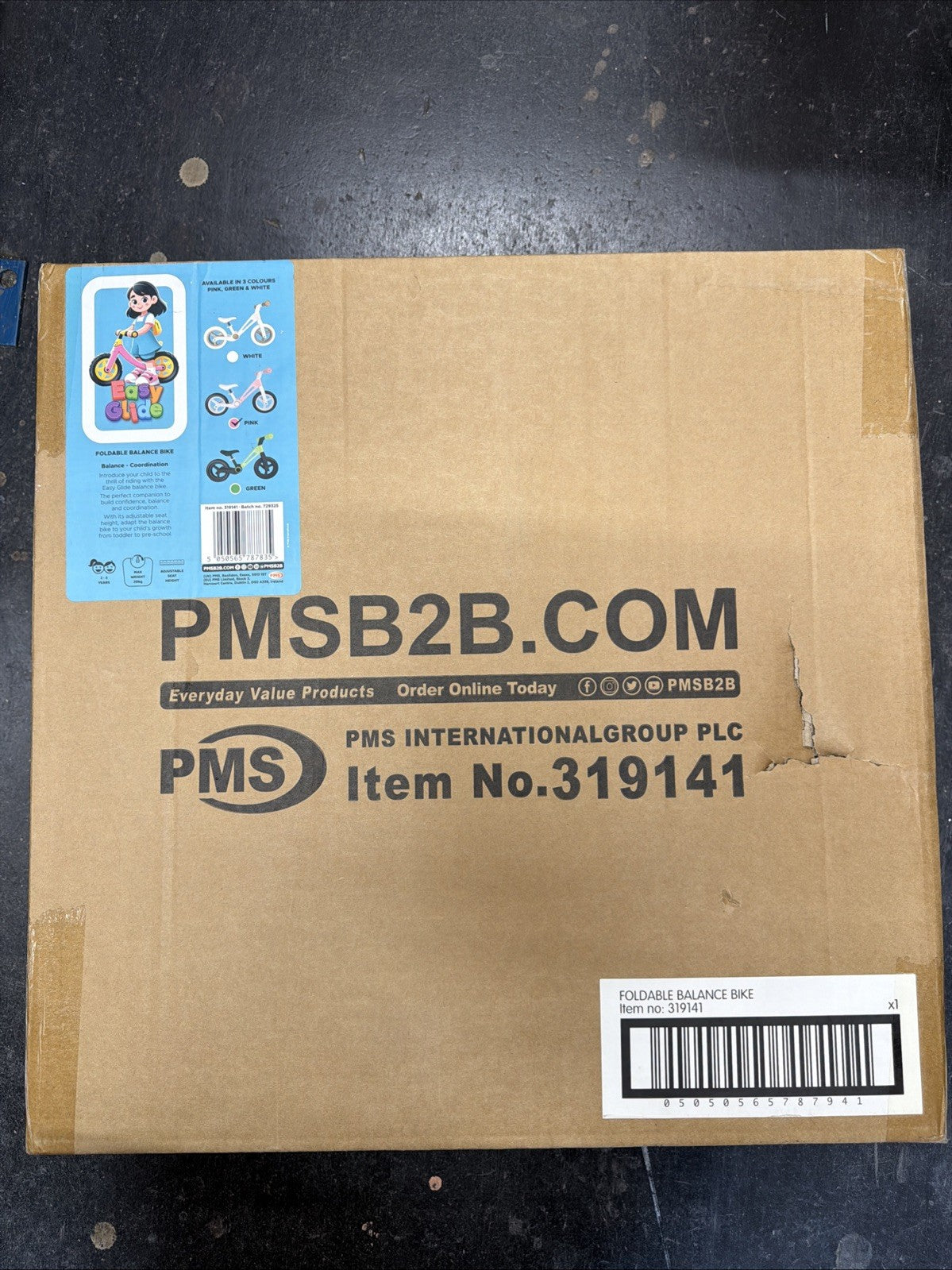 PMS Easy Glide Foldable Balance Bike - Pink *NEW*