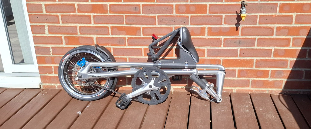 STRIDA Folding Bike - Silver - Good condition