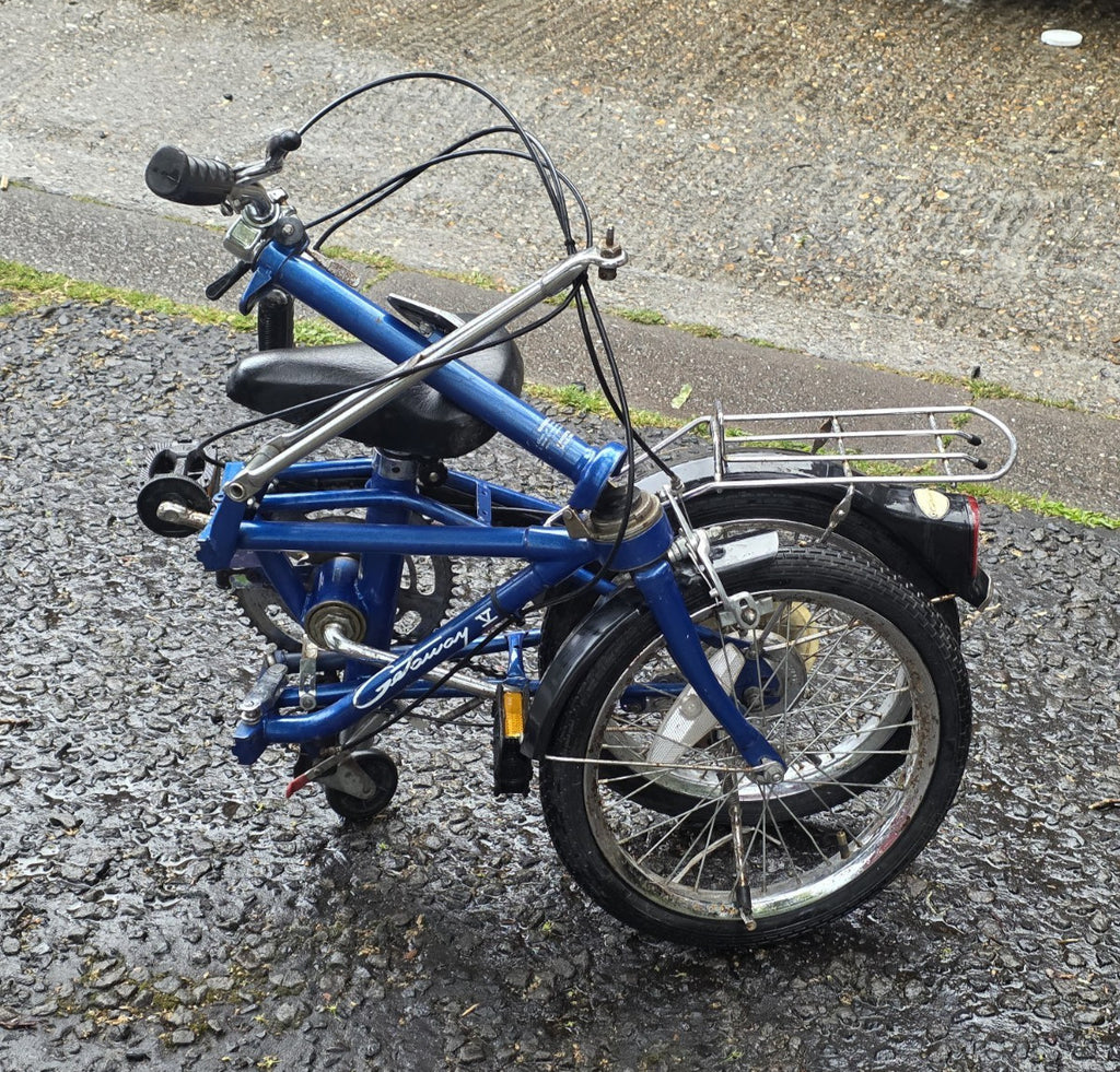 VINTAGE ADULTS DAHON GETAWAY V FOLD UP BIKE (10" WHEELS)